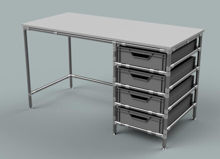 PSZ4 - Pracovný stôl so 4 zásuvkami